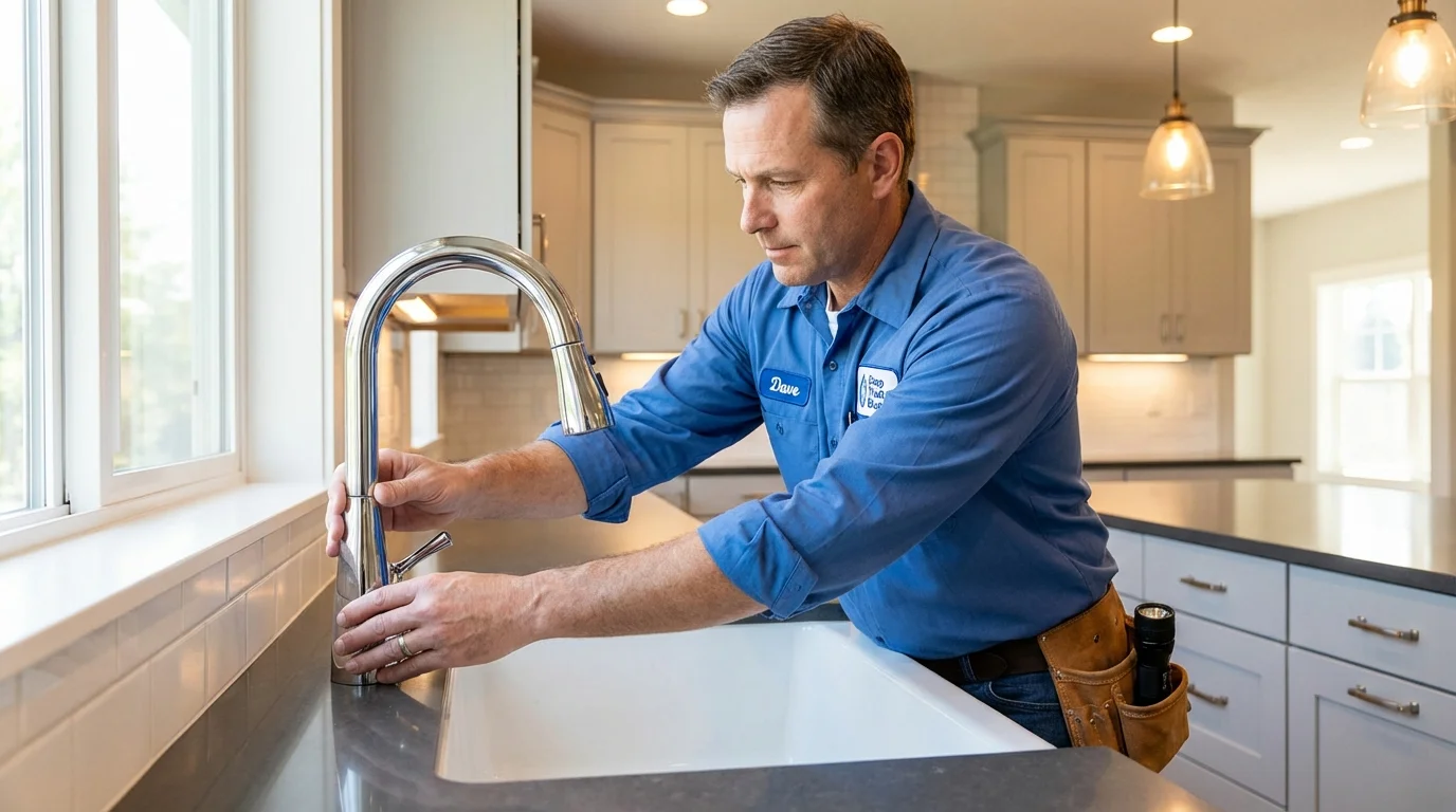 Kitchen faucet installation by Johns Plumbing LLC in Otisville