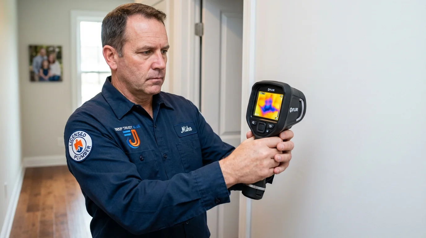 Thermal imaging leak detection by Johns Plumbing LLC in Otisville